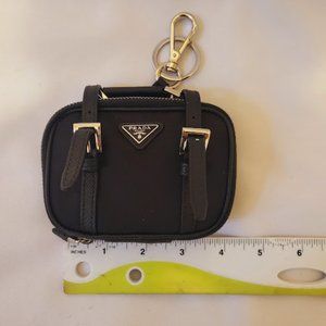 Prada  nylon saffiano keychain trick nwot